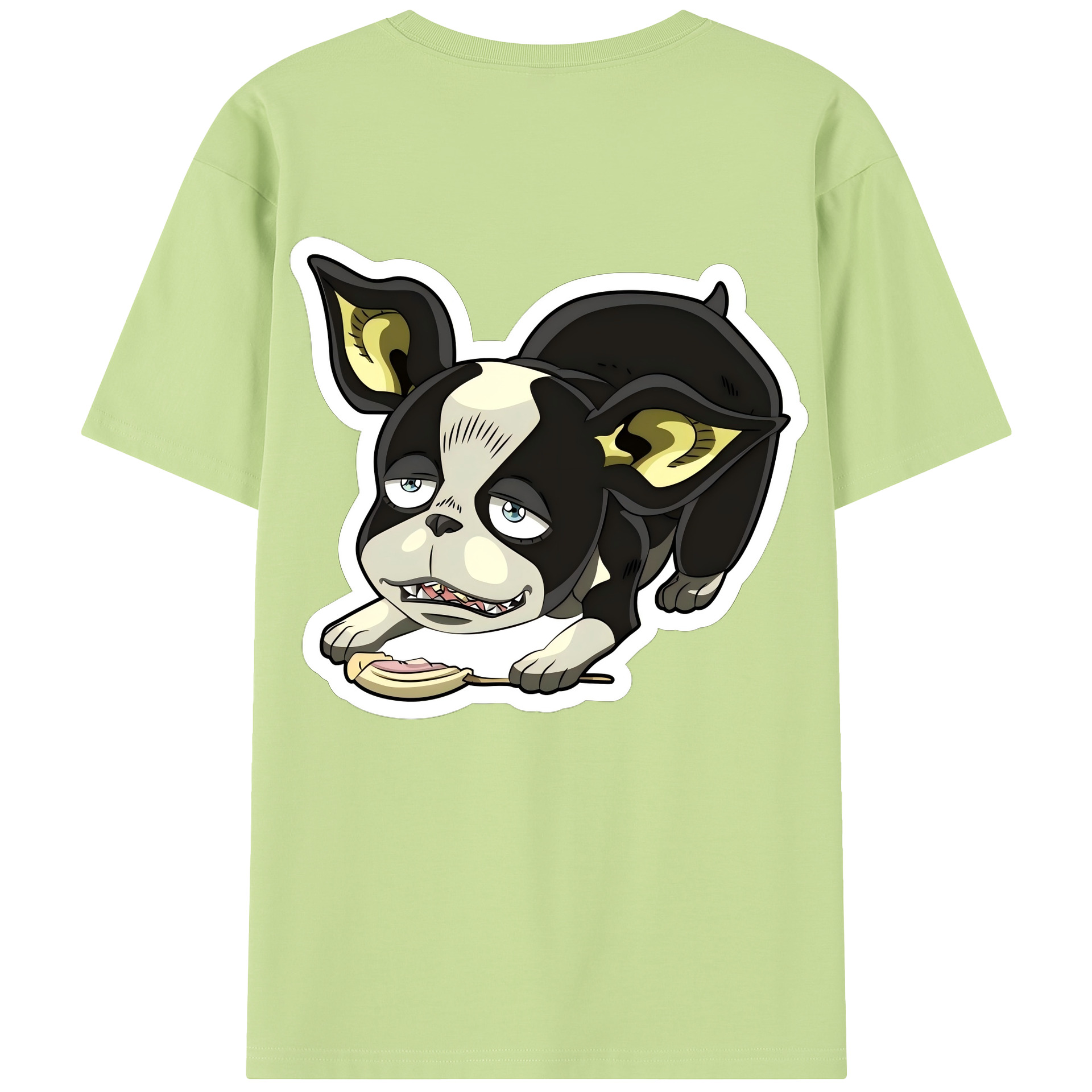 （画像用） ジョジョの奇妙な冒険 イギー JoJo's Bizarre Adventure Iggy 綿100％半袖Tシャツ（背面プリント）